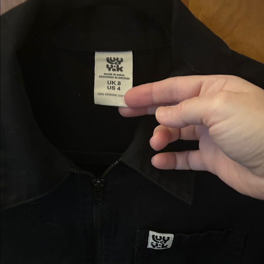 Lucy & Yak Black Short-Sleeve Zip Jumpsuit - Picture 2 of 6